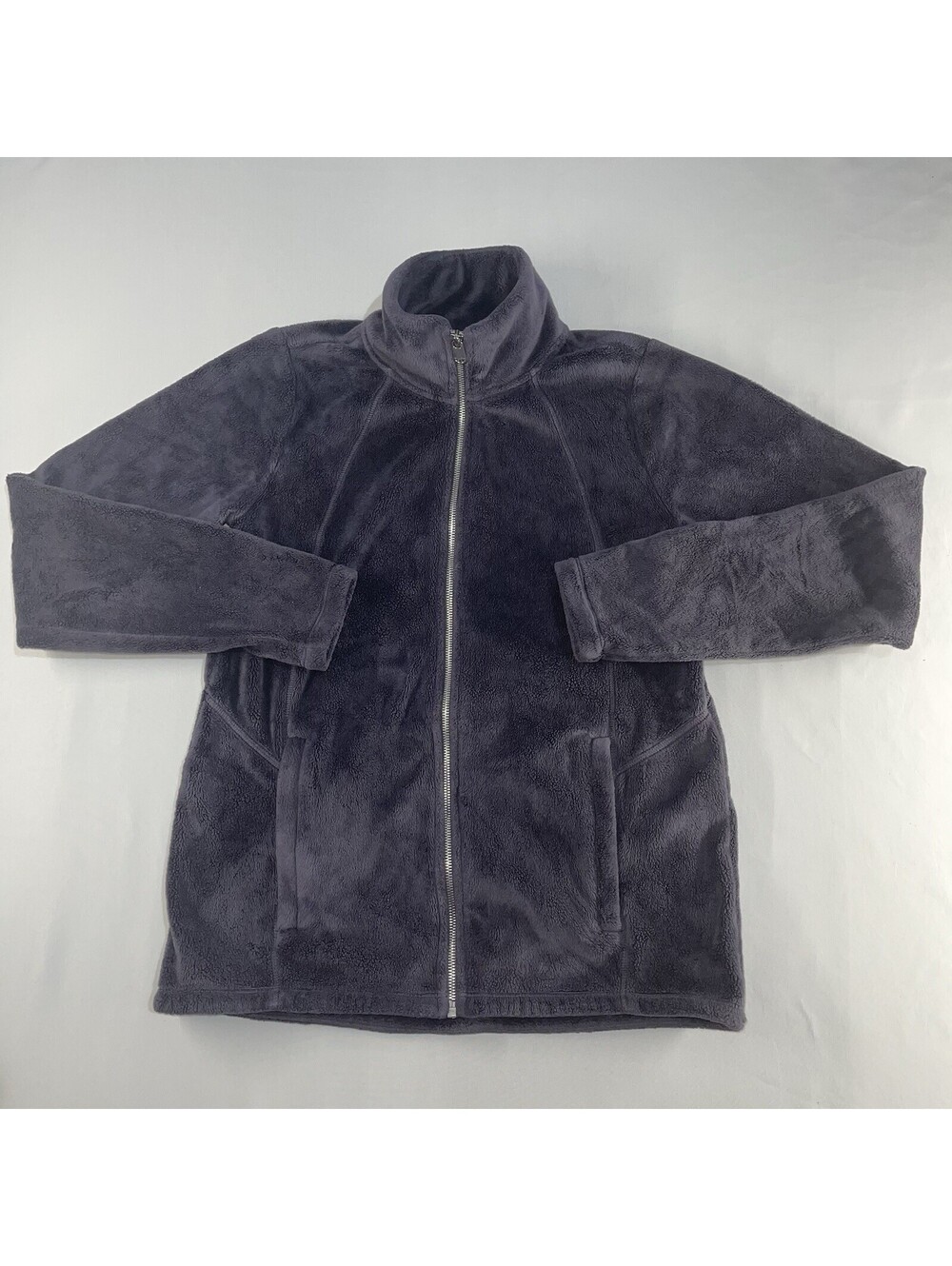 ATHLETA Womens Small Double Cozy Karma Fleece Jacket Full Zip Purple Activewear